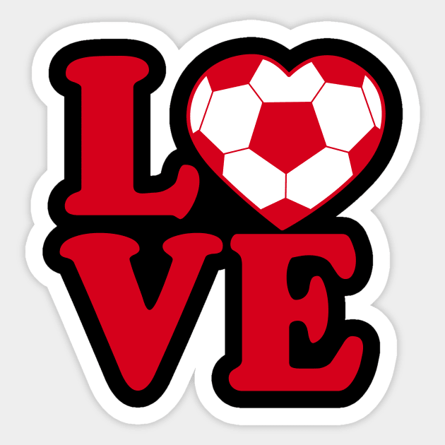 I Love Soccer Soccer Sticker TeePublic
